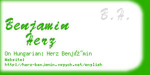 benjamin herz business card